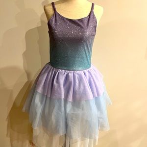 Target Cat and Jack Blue and Purple Ombré Dress Large (14-16)